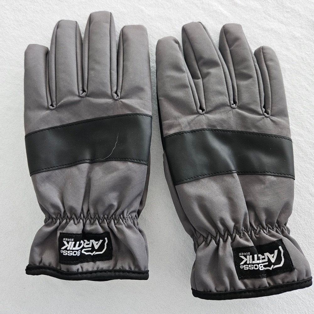 Boss Arctik Series Gray Ski Snow Gloves Men's Large Insulated Waterproof